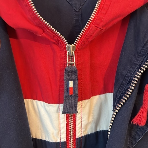 Tommy Hilfiger Varsity Crew Preppy Navy Spring Jacket Size Medium - Picture 3 of 14